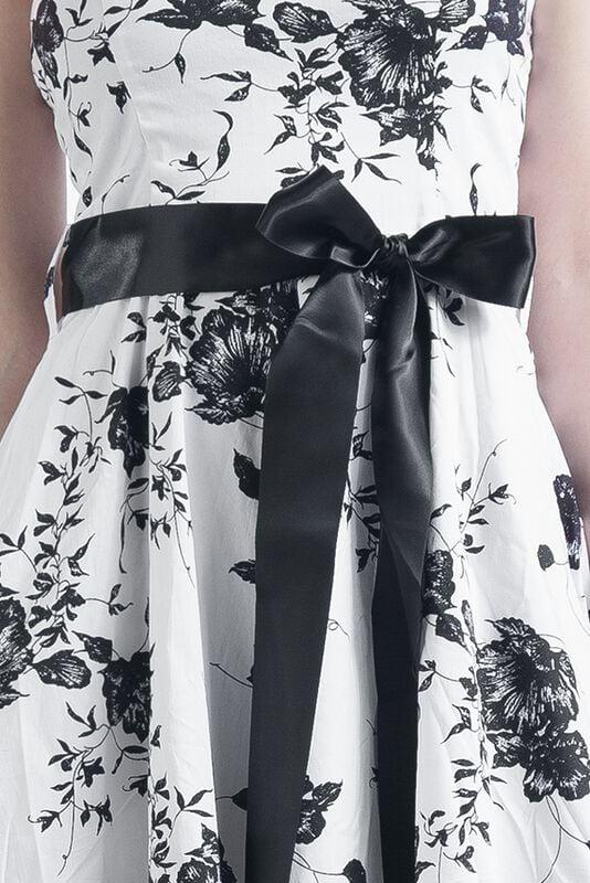 Gothicana By Emp "Floral Long Dress" Midi Dress White-black By H&R London