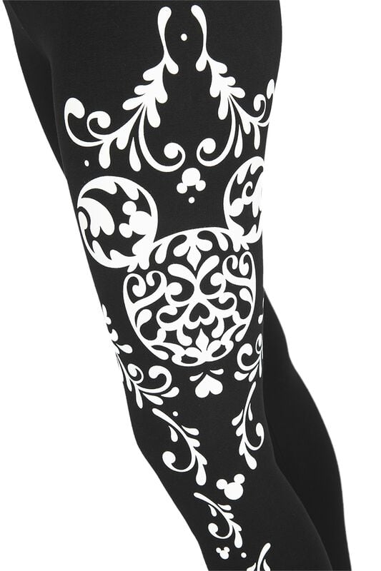 Gothicana By Emp "Floral Minnie" Leggings Black By Mickey Mouse