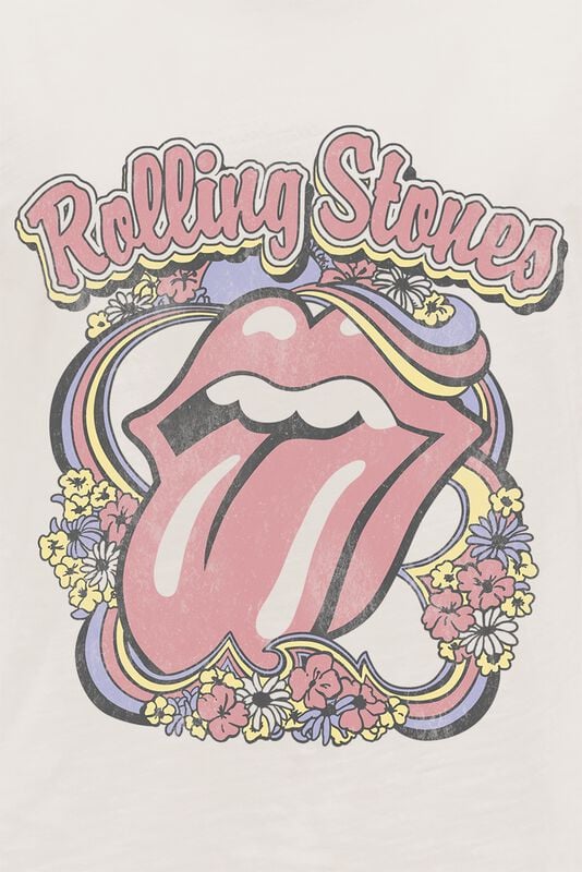 Gothicana By Emp "Floral Wreath" T-Shirt Off White By The Rolling Stones