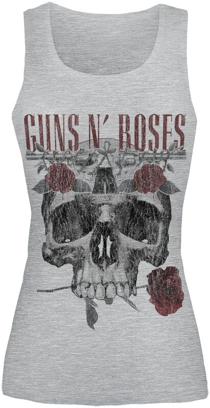 gothicana by emp "Flower Skull" Top mottled grey by Guns N' Roses