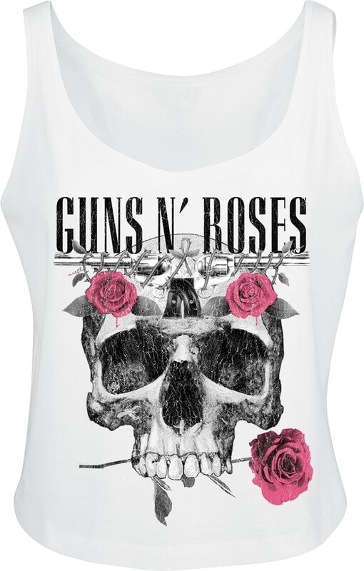 gothicana by emp "Flower Skull" Top white by Guns N' Roses