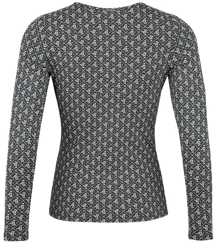 Gothicana By Emp "Flower Souvenir Shirt" Long-sleeve Shirt Blue By Vive Maria