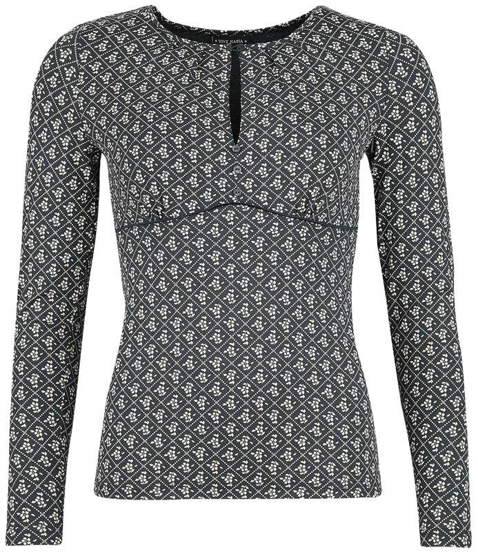 gothicana by emp "Flower Souvenir Shirt" Long-sleeve Shirt blue by Vive Maria