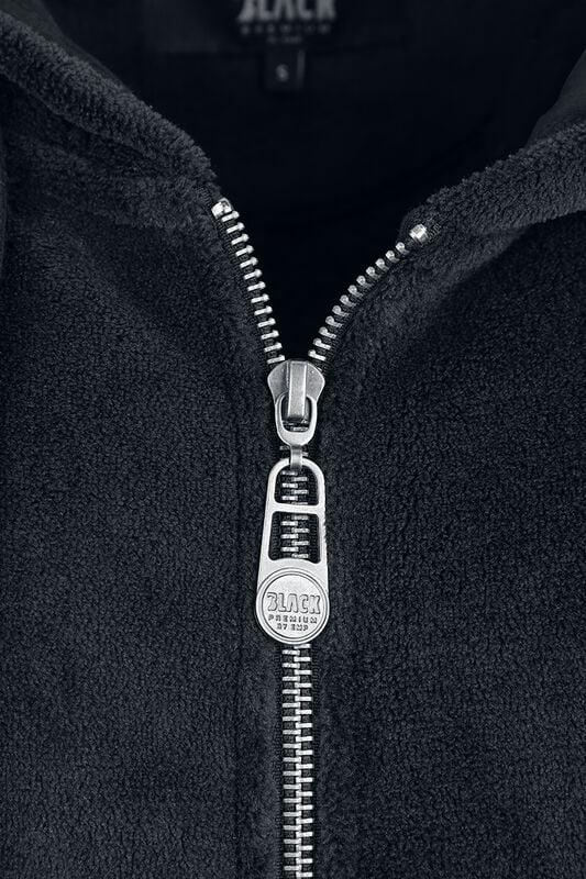 Gothicana By Emp "Fluffy Hoody Jacket" Hoodie Jacket Black By Black Premium By EMP
