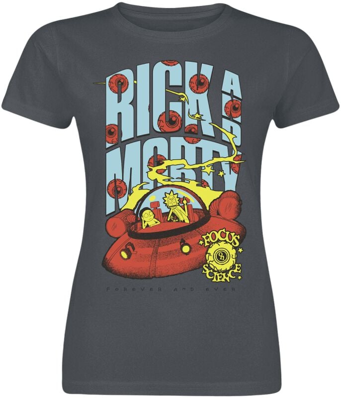 gothicana by emp "Focus On Science" T-Shirt dark grey by Rick And Morty