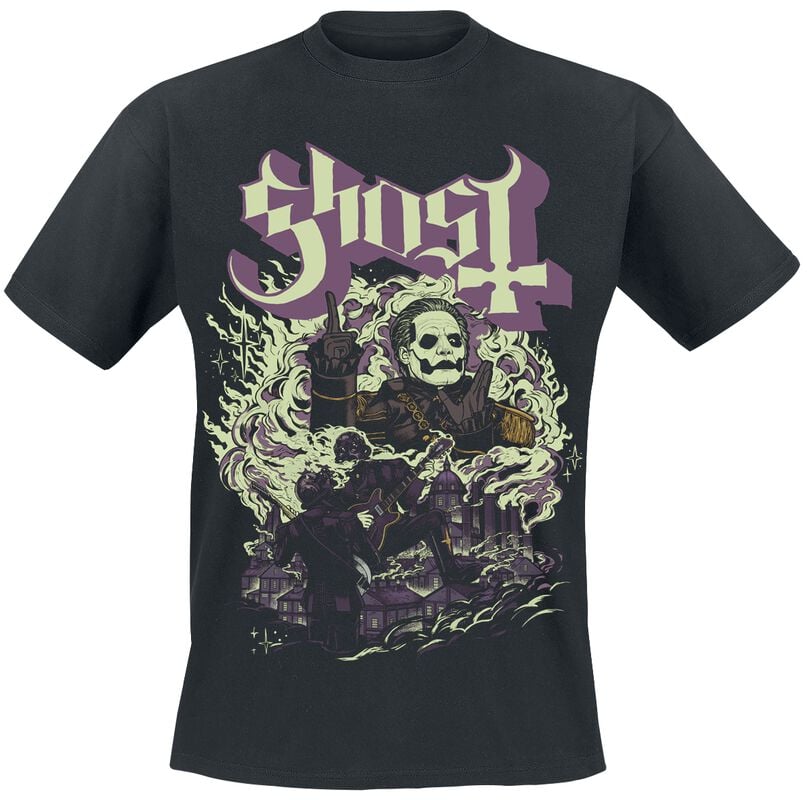 Gothicana By Emp "FOG YK - GITD" T-Shirt Black By Ghost