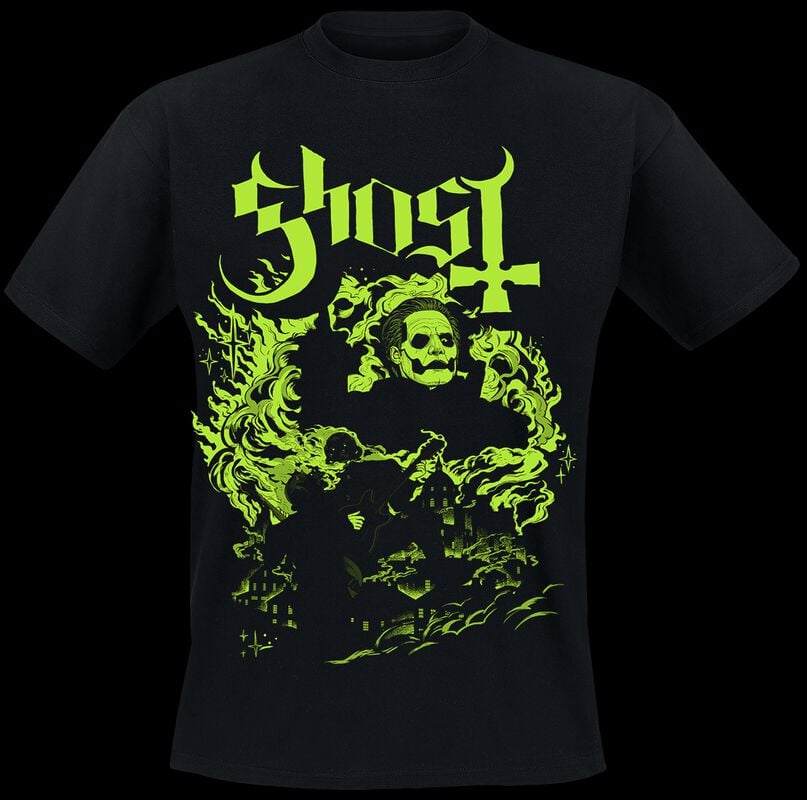 Gothicana By Emp "FOG YK - GITD" T-Shirt Black By Ghost