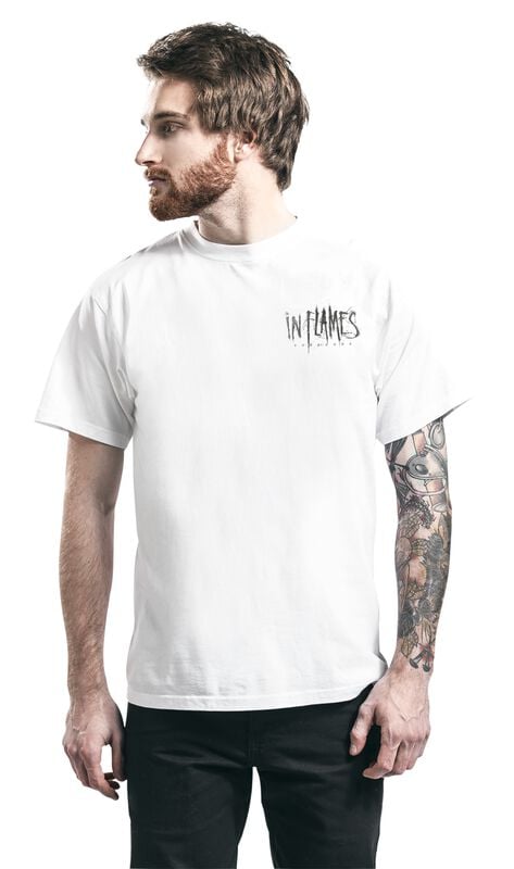 Gothicana By Emp "Foregone Distressed Logo" T-Shirt White By In Flames