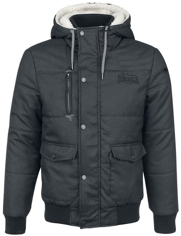 Gothicana By Emp "Fox Hill" Winter Jacket Anthracite By Lonsdale London