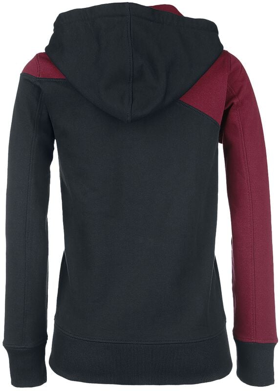 Gothicana By Emp "Freaking Out Loud" Hoodie Jacket Bordeaux-black By RED By EMP