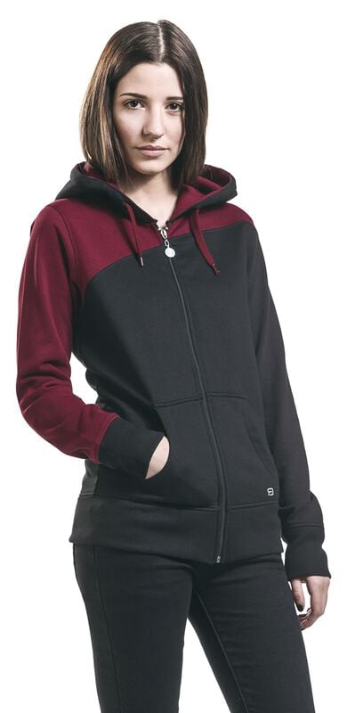 Gothicana By Emp "Freaking Out Loud" Hoodie Jacket Bordeaux-black By RED By EMP