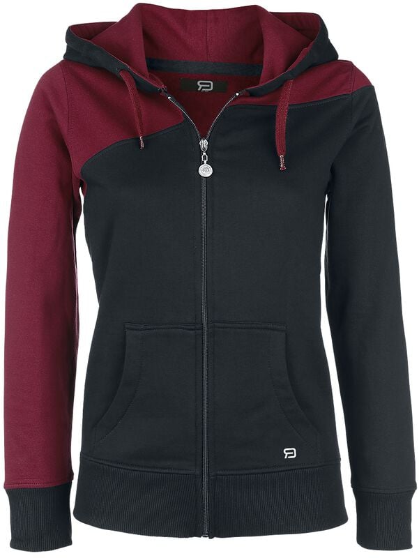 gothicana by emp "Freaking Out Loud" Hoodie Jacket bordeaux-black by RED by EMP