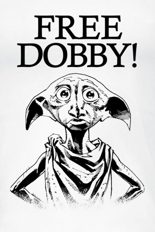 Gothicana By Emp "Free Dobby" Top White By Harry Potter