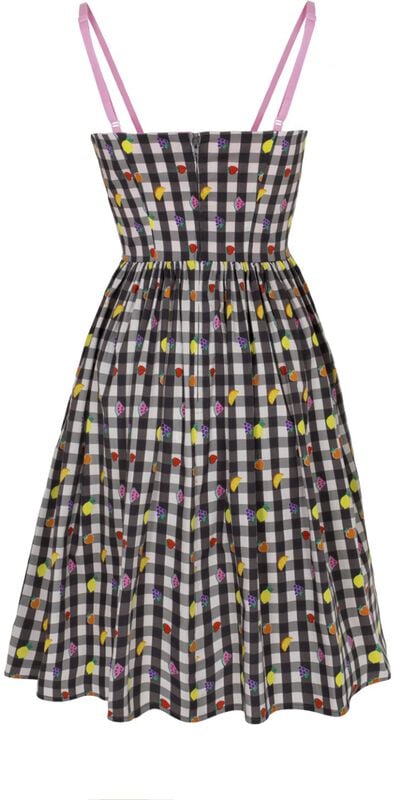 Gothicana By Emp "Fruitylou Dress" Midi Dress Multicolour By Hell Bunny