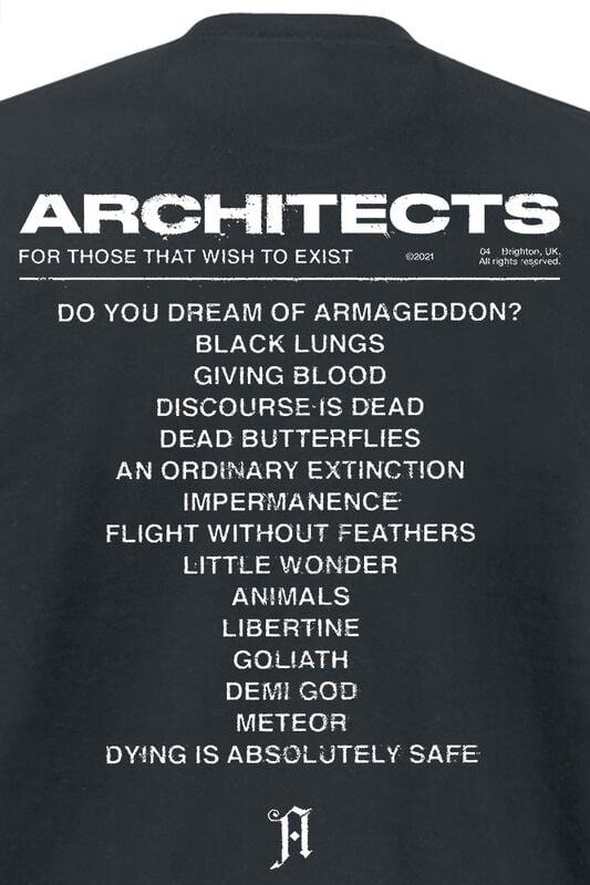 Gothicana By Emp "FTTWTE Cover" T-Shirt Black By Architects