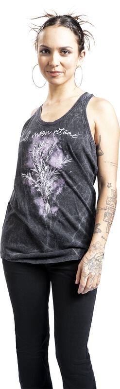 Gothicana By Emp "Full Moon Ritual" Top Grey By Outer Vision