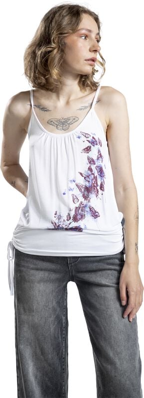 Gothicana By Emp "Full Volume By EMP" Top White By Full Volume By EMP