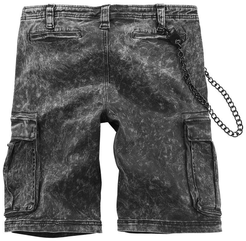 Gothicana By Emp "Garageland" Shorts Dark Grey By Rock Rebel By EMP