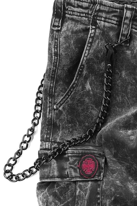 Gothicana By Emp "Garageland" Shorts Dark Grey By Rock Rebel By EMP
