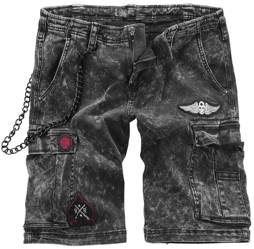 gothicana by emp "Garageland" Shorts dark grey by Rock Rebel by EMP