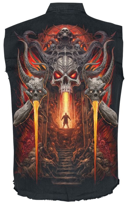 Gothicana By Emp "Gates Of Hell" Vest Black By Spiral