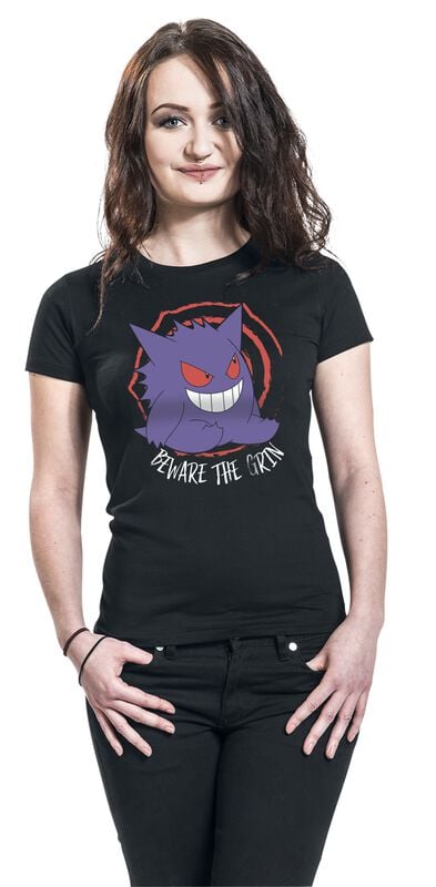 Gothicana By Emp "Gengar - Beware The Grin" T-Shirt Black By Pokémon