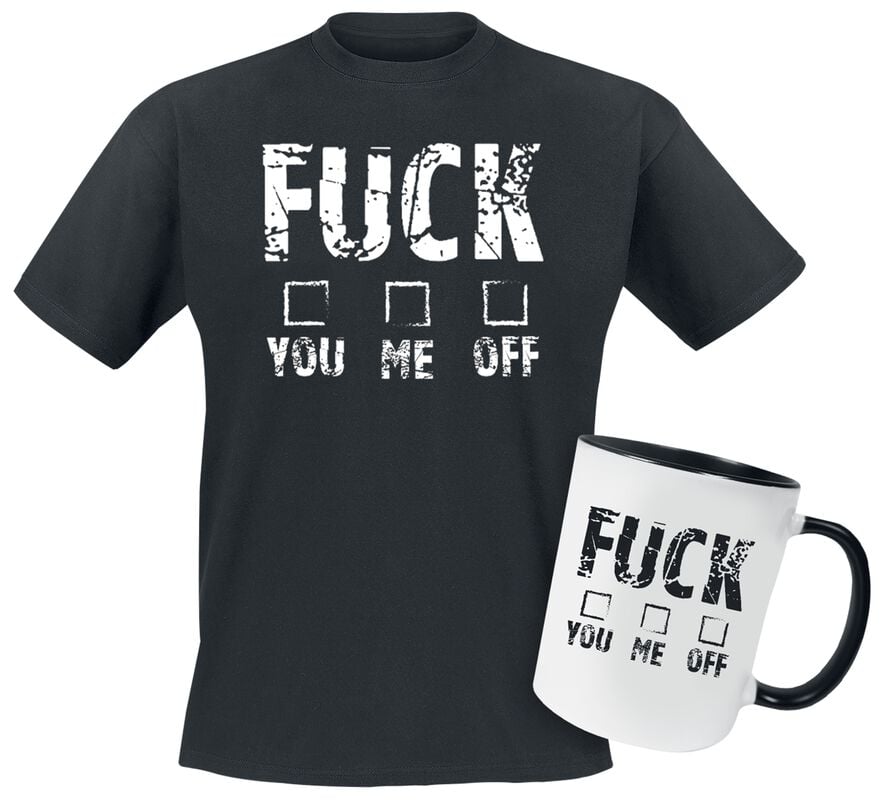 gothicana by emp "Gift box - Gift Set - Fuck you me off" T-Shirt black by Slogans