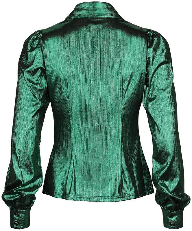 Gothicana By Emp "Gigi Blouse" Blouse Green By Hell Bunny
