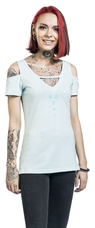 Gothicana By Emp "Girl Power" T-Shirt Light Blue By The Powerpuff Girls
