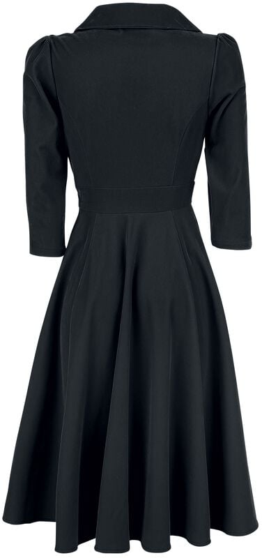 Gothicana By Emp "Glamorous Velvet Tea Dress" Midi Dress Black By H&R London