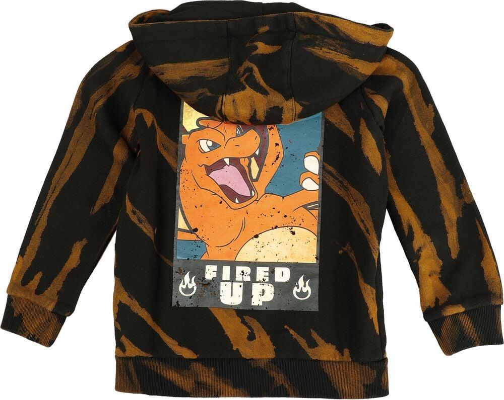 Gothicana By Emp "Glurak - Fire Type" Kids' Hooded Jackets Black By Pokémon