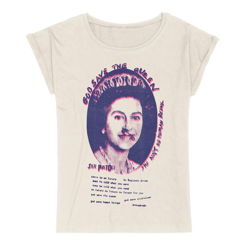 gothicana by emp "God Save The Queen Lyrics" T-Shirt off white by Sex Pistols