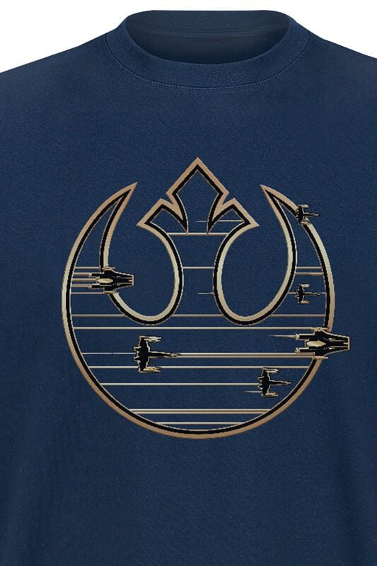Gothicana By Emp "Gold Rebel Logo" T-Shirt Blue By Star Wars