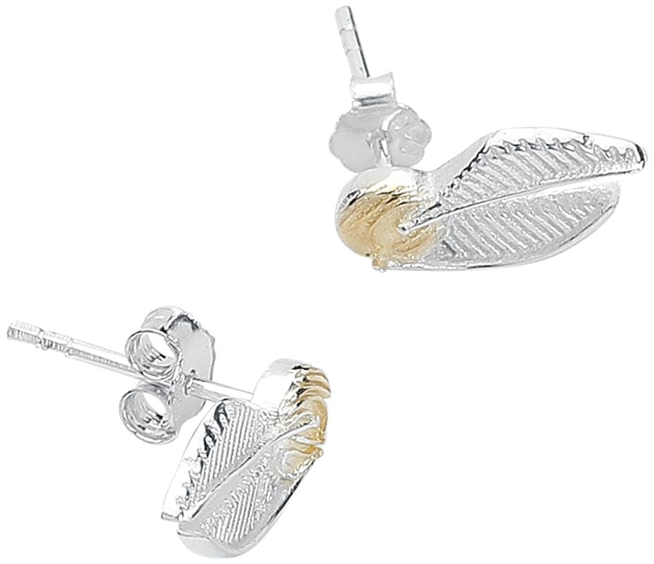 Gothicana By Emp "Golden Snitch" Earring Set Silver-coloured By Harry Potter