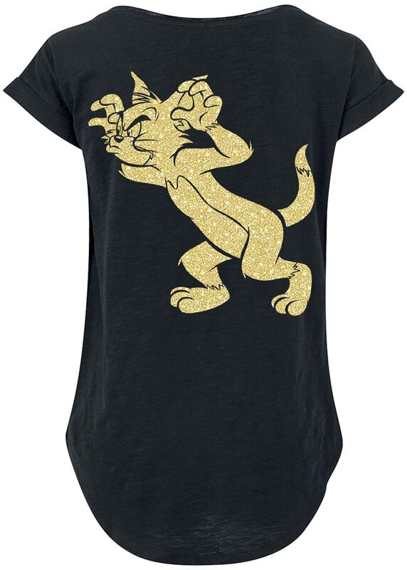 Gothicana By Emp "Golden Tom And Jerry" T-Shirt Black By Tom And Jerry
