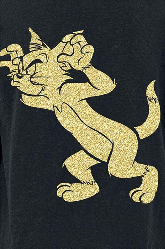 Gothicana By Emp "Golden Tom And Jerry" T-Shirt Black By Tom And Jerry
