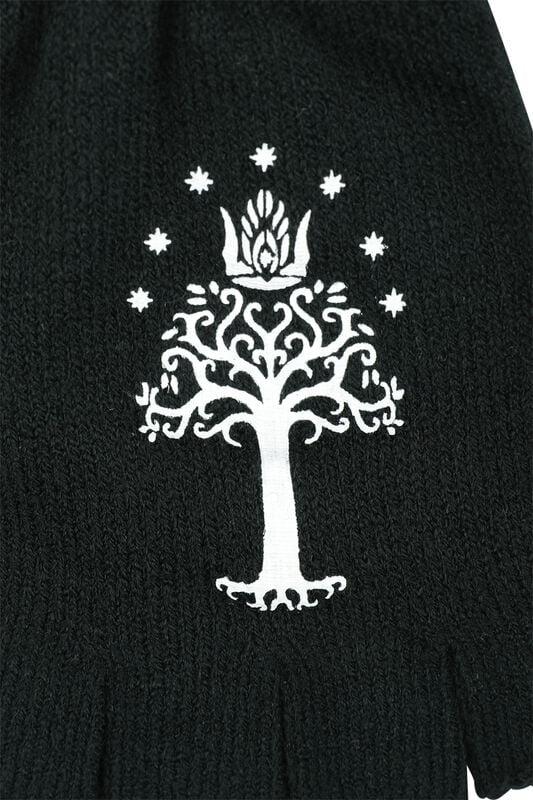 Gothicana By Emp "Gondor" Fingerless Gloves Black By The Lord Of The Rings