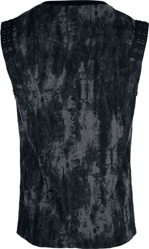 Gothicana By Emp "Goth Daily Vest" Tanktop Black-grey By Punk Rave