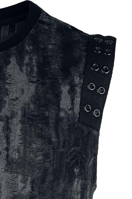 Gothicana By Emp "Goth Daily Vest" Tanktop Black-grey By Punk Rave