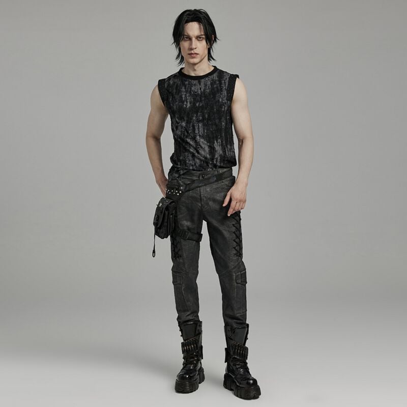 Gothicana By Emp "Goth Daily Vest" Tanktop Black-grey By Punk Rave
