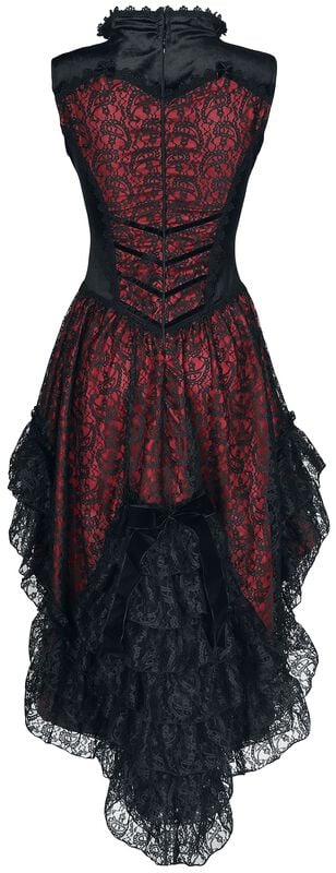 Gothicana By Emp "Gothic Dress" Midi Dress Black-red By Sinister Gothic