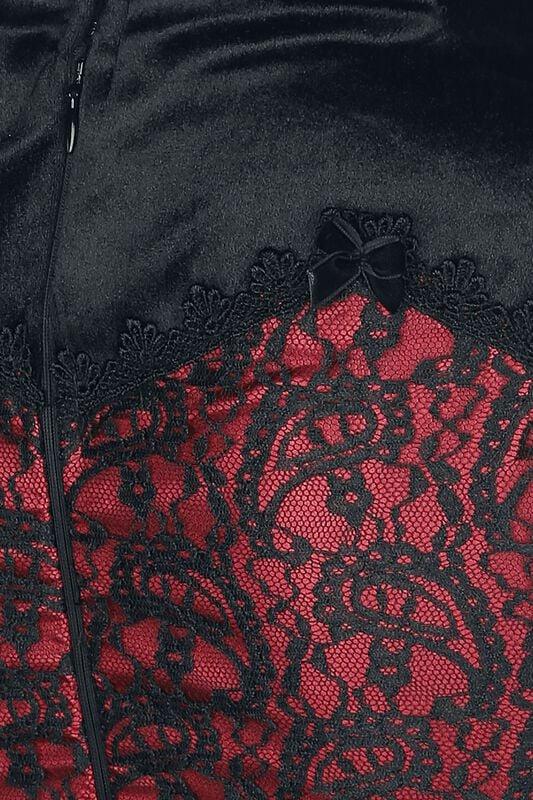 Gothicana By Emp "Gothic Dress" Midi Dress Black-red By Sinister Gothic