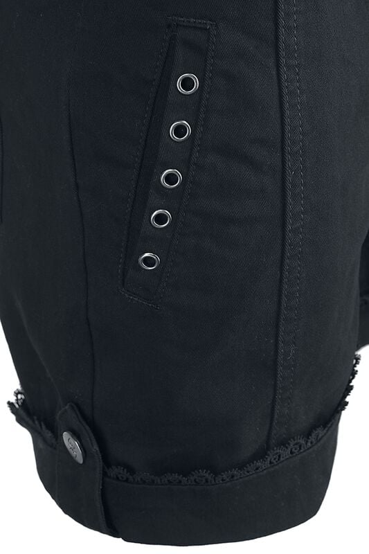 Gothicana By Emp "Gothic Dungarees" Shorts Black By Gothicana By EMP