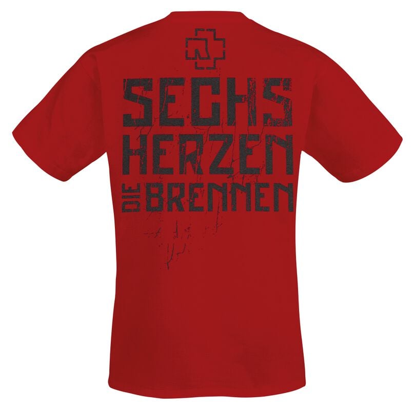 Gothicana By Emp "6 Herzen" T-Shirt Red By Rammstein