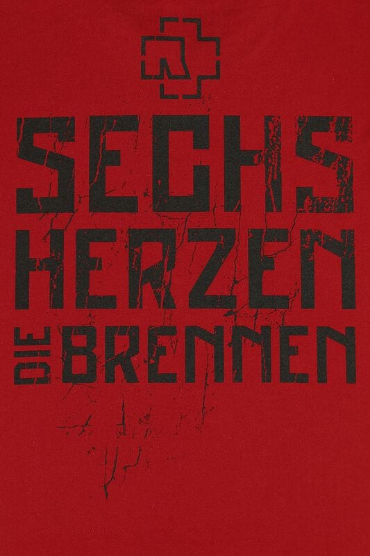 Gothicana By Emp "6 Herzen" T-Shirt Red By Rammstein