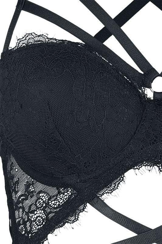 Gothicana By Emp "Bra" Bra Black By Grey Velvet