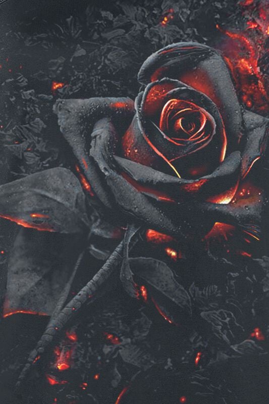 Gothicana By Emp "Burnt Rose" Top Black By Spiral