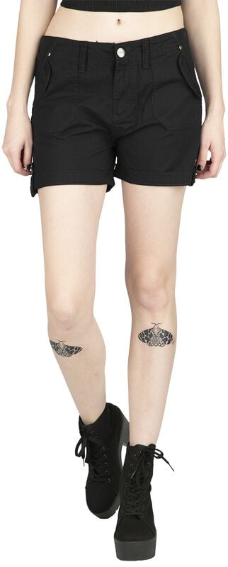 Gothicana By Emp "Claire" Hot Pants Black By Brandit