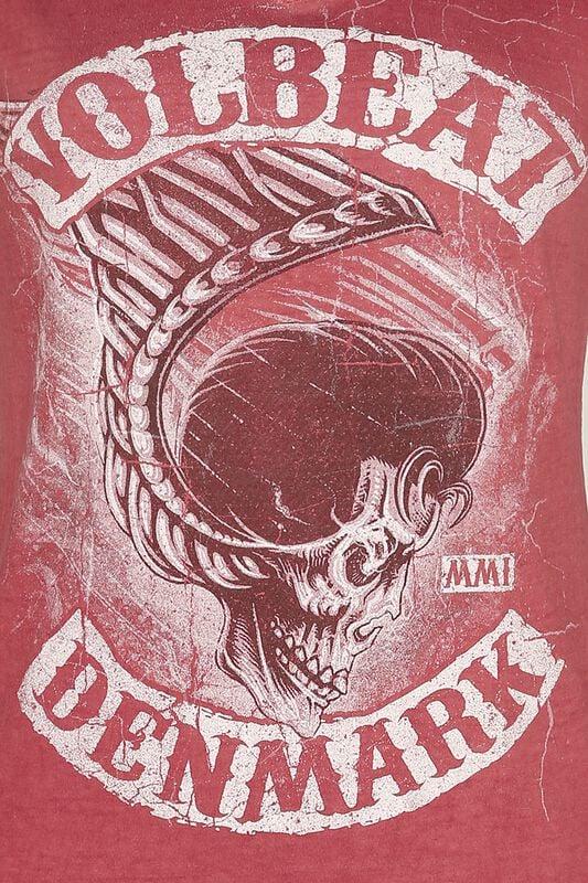 Gothicana By Emp "Denmark" T-Shirt Red By Volbeat