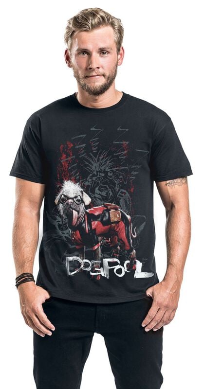 Gothicana By Emp "Dogpool" T-Shirt Black By Deadpool